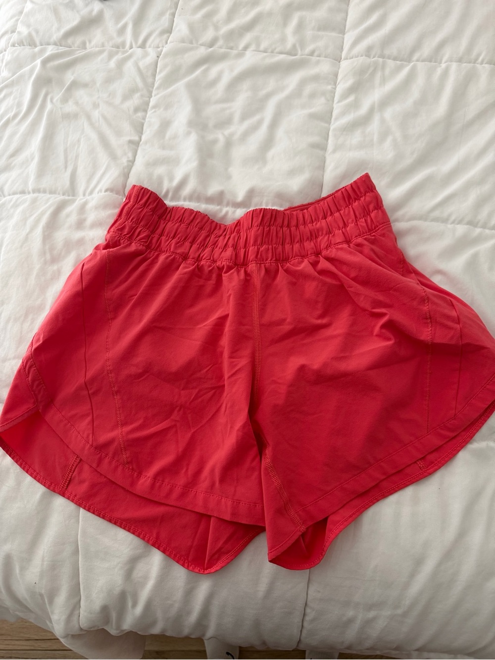 lululemon athletica Coral-Red Running Shorts